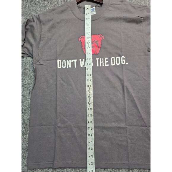 Vintage Y2K 2000s Dont't Wag the Dog Tshirt Dark Gray Red Graphic 100% Cotton - Picture 6 of 7